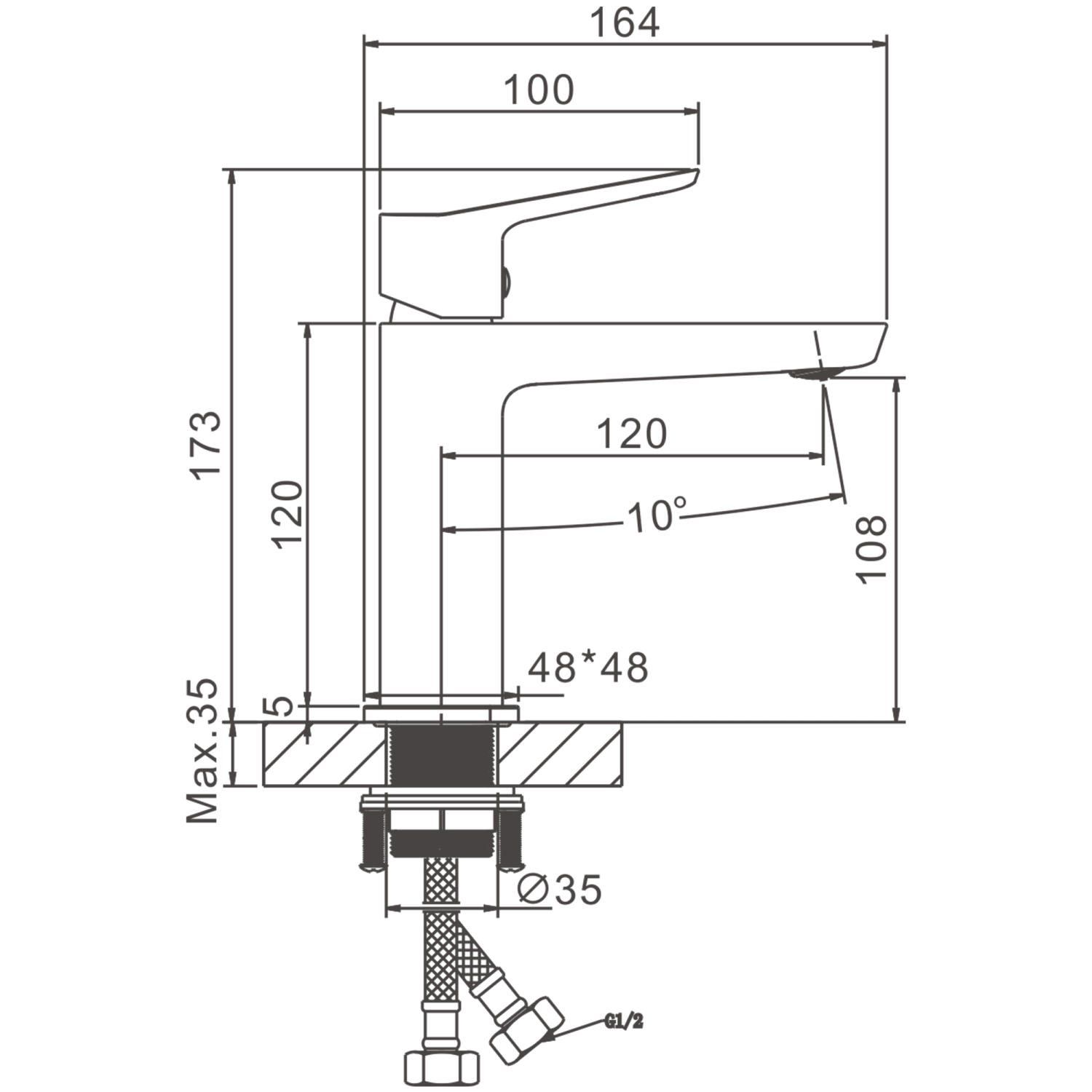 Cмеситель для умывальника BELZ (B10715-7) - фото 2