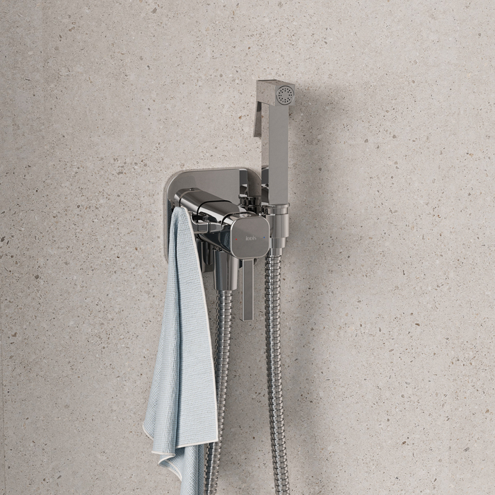 Встраиваемый смеситель с гигиеническим душем IDDIS Axes хром глянцевый (006SBS0i08) - фото 2