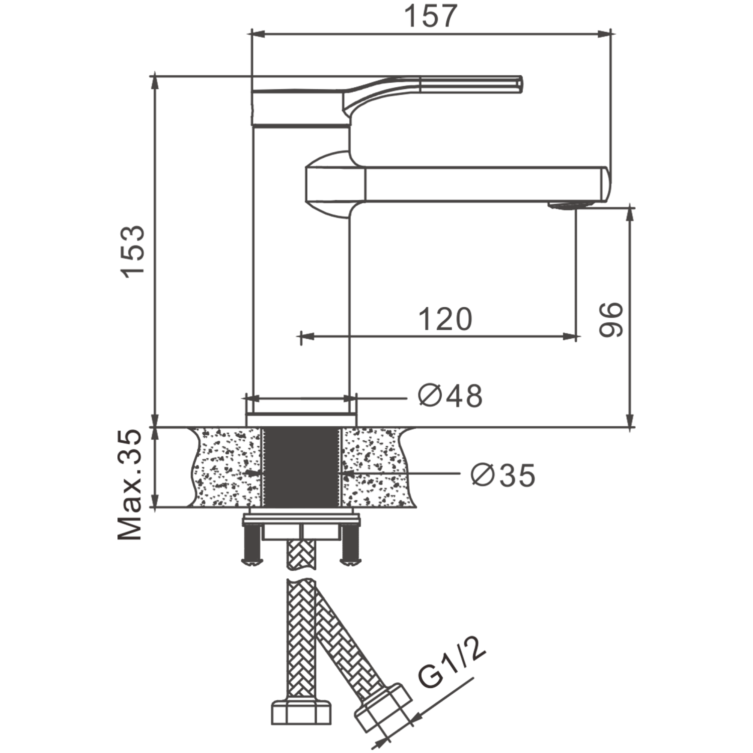Смеситель для раковины BELZ B612 (B10612) - фото 2