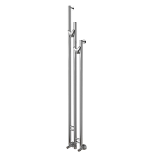 Полотенцесушитель MIXLINE водяной STAR 2 150/15 (1/2" ВР,вентиль угловой 3/4"х1/2" вн/нар) (556255)