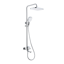 Душевая система Prohanss для ванны и душа с тропическим душем поворотный излив 15 см, хром (P60.24)