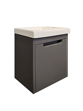 Тумба RUNO "Микра 40" темно-серая под умывальник 00-00005154 (Leo 40) (00-00005163)