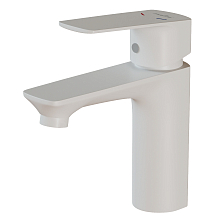 Смеситель для раковины 40k MIXLINE МЛ15-04 (ML15-04W) б/отв п/гайку (без подводки) БЕЛЫЙ (556656)