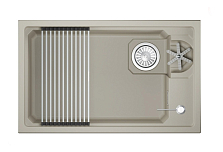 Кухонная мойка GRANULA KITCHEN SPACE RINZER кварц (7309RU, КРЕМАН)