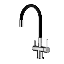 Смеситель Splenka для кухни с подключением к фильтру гибкий поворотный излив, сатин (S70.64.05)