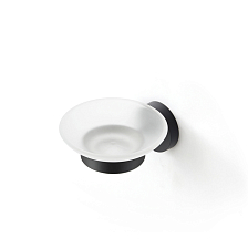 Мыльница, черный матовый, матовое стекло, сплав металлов, Sena, IDDIS, SENSBG0i42