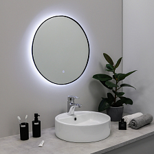 Зеркало FIXSEN с подсветкой LED круглое 70х70 см черное (FX-1070B)