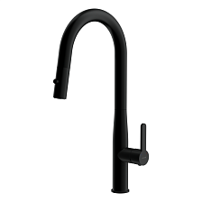 Смеситель для кухни CERSANIT OLIVA с выдвижным изливом однорычажный черный (69020)