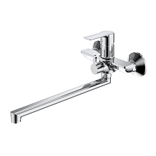 Смеситель Splenka для ванны и душа универсальный поворотный излив 35 см, хром (S06.22)