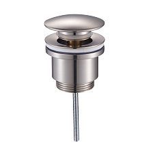 Донный клапан для раковины Raglo без перелива (клик-клак), латунь, сатин (R600.01.05)