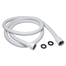 Шланг душевой MIXLINE МЛ-2-175/MIX-2-175 175 см имп/кон, EPDM, нерж.сталь БЕЛЫЙ МАТОВЫЙ (коробка) (557323)