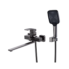 Смеситель Raglo для ванны и душа универсальный поворотный излив 35 см, графит (R01.22.09)