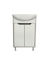 Тумба Runo Эконова 50 серо-оливковая под умывальник Уют 50 (00-00004652)