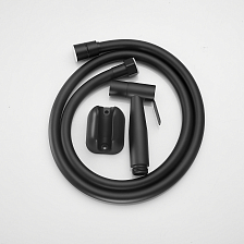 Комплект для гигиенического душа Splenka лейка 2 режима, шланг силиконовый 1,2 м, черный (S460.50)