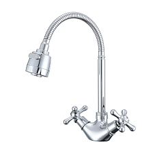 Смеситель Prohanss для кухни вентильный гибкий излив, хром (P10.43)