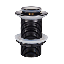 Донный клапан для раковины Raglo без перелива (клик-клак), латунь, черный (R600.04.06)