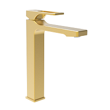 Смеситель Splenka для раковины высокий монолитный, сатин золотой (S55.15.03)