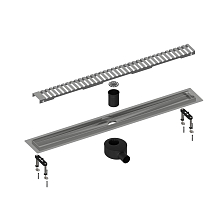 Душевой лоток TIMO Drain System 900 с вставкой "lines", Хром (DS230109/00)