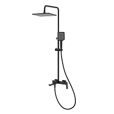 Душевая система Splenka для ванны и душа поворотный излив 17 см, черный (S02.24.06)