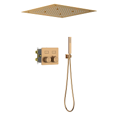 Душевая система встроенная с термостатом Timo Petruma розовое золото (SX-5209/19SM)