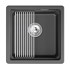 Кухонная мойка GRANULA кварц (4501iU, ШВАРЦ)