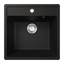 Мойка MIXLINE МЛ-ГМ08 (ML-GM08) КОМФОРТ ультра-черная  (344), 500*500*200мм (558729)