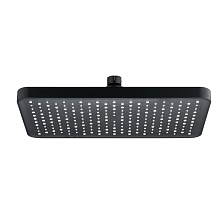 Лейка верхняя для душа Splenka прямоугольная 320*210мм пластик/силикон, черный (S451.52.06)