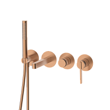 Смеситель для ванны настенный 4 отверстия DQ Bonn браш.роз.золото (DA1704833)