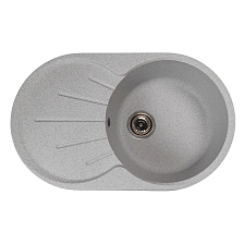 Мойка MIXLINE МЛ-ГМС105 (ML-GMS105) СТАНДАРТ овальная с крылом, серый (310), 740*460*190мм (558126)