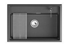 Кухонная мойка GRANULA кварц (7301i, ШВАРЦ)