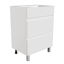Тумба для ванной MIXLINE "БРИКС-60" 2 ящ. под раковину "Бриз 60" (арт.554362) (Sanita Luxe) (ПВХ)(поставляется в разобранном виде) (557493)