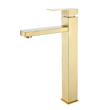 Смеситель Prohanss для раковины высокий монолитный, золотой сатин (P30.15.03)