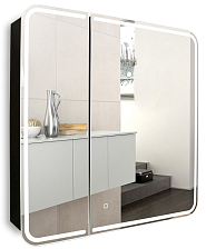 Зеркало-шкаф SILVER MIRRORS 805*800  Alliance - BLACK (LED-00002611)