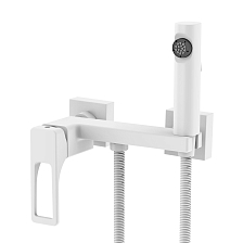 Смеситель Splenka с гигиеническим душем настенный белый (S55.51.08)