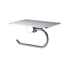 Бумагодержатель с полкой IDDIS Дюна (Duna) нержавеющая сталь, хром глянцевый (DUNSBC0i43)