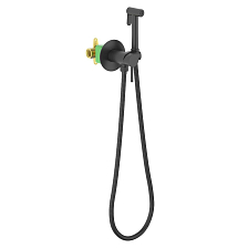 Смеситель встроенный с гигиеническим душем Timo Saona черный (2338/03SM)