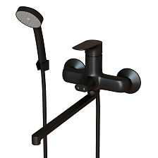 Смеситель для ванны и раковины 35k MIXLINE МЛ14-02 (ML14-02BL) ЧЕРНЫЙ (556606)