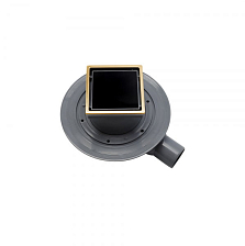 Точечный трап Pestan Confluo Standard 10х10 Black Glass Gold (13000172)