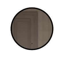 Зеркало MIXLINE "Монако" D600 бесконтактный сенсор, светодиодная подсветка, черная окантовка (553346)