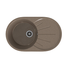 Мойка MIXLINE ML-GMS05 СТАНДАРТ овальная с крылом, терракот (307), 735*455*170мм (551107)