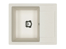 Мойкa MIXLINE МЛ-ГМУ05 (ML-GMU05) УЛЬТРА с крылом, белый камень, 575*495 мм (глуб. чаши 190) (556725)