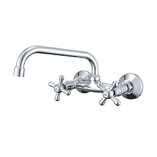 Смеситель Prohanss для кухни настенный поворотный излив 25см, хром (P10.47)