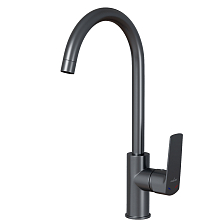Смеситель для кухни 35k MIXLINE МЛ15-031(ML15-031GR)выс.излив б/отв бок п/гайку (без подводки)ГРАФИТ (556665)