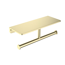 Бумагодержатель двойной с полкой для телефона Timo Selene золото матовое (17045/17)