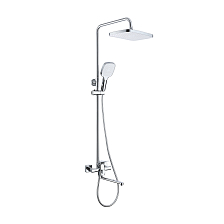 Душевая система Prohanss для ванны и душа с тропическим душем поворотный излив 25 см, хром (P62.24)