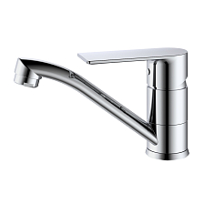 Смеситель Splenka для кухни/раковины низкий поворотный излив, хром (S05.45)