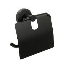 Бумагодержатель с крышкой черный Fixsen Comfort  Black (FX-86010) 