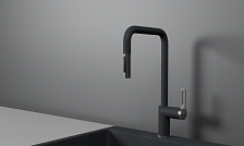 Смеситель для кухни GRANULA с выдвижным изливом (8173, ГРАФИТ)