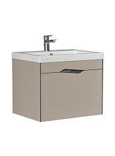 Тумба Velvex Krona 600-0-1 навесная серый камень под раковину Ц0000005953 (Como 60) (361 серый камень)