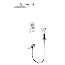 Душевая система Splenka для ванны и душа встраиваемая на 3 режима поворотный излив 18 см, хром (S31.27)